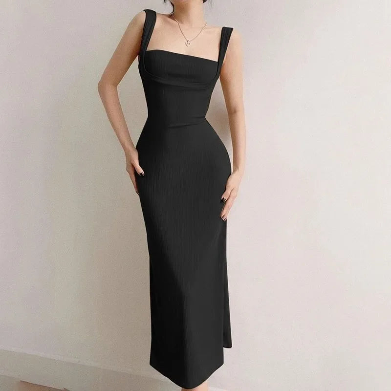 Backless Women's Dress with Sheath Style, Lace-up Detail