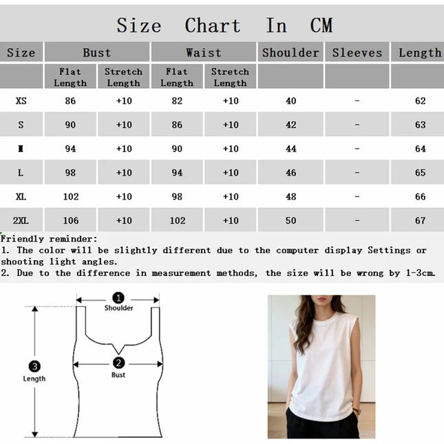 Women's Loose Sleeveless Tank Top - Casual Fit Vest