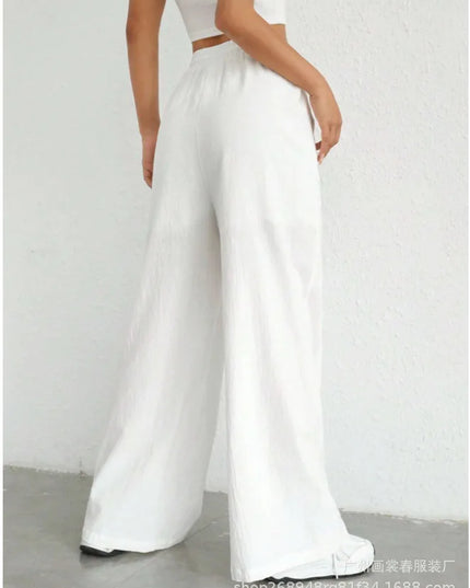 Women's Casual Wide-Leg Drawstring Pants