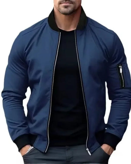 Men's Casual Fit Bomber Jacket - Various Colors