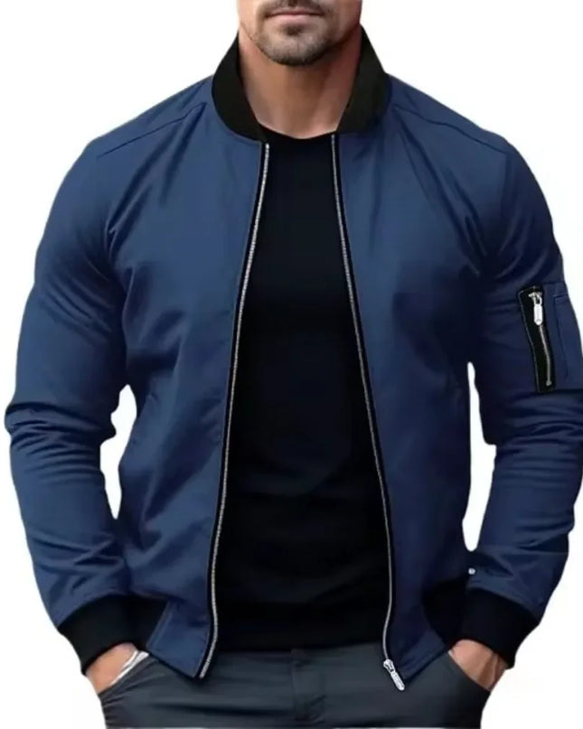 Men's Casual Fit Bomber Jacket - Various Colors