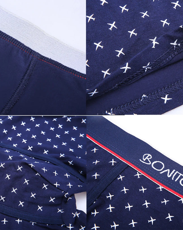 Men's Cotton Boxer Shorts - 5-Pack Comfortable Underwear for All-Day Wear