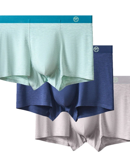 3-Pack Bamboo Fiber Men's Breathable Boxer Briefs – Comfortable, Eco-Friendly Men’s Underwear Set