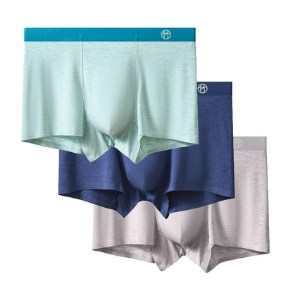3-Pack Bamboo Fiber Men's Breathable Boxer Briefs – Comfortable, Eco-Friendly Men’s Underwear Set