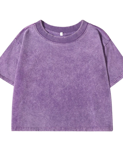 Women's Slim Fit Washed Cropped T-Shirt