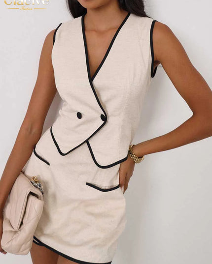 Women's Two-Piece Slim Fit Crop Top and High-Waist Shorts Set