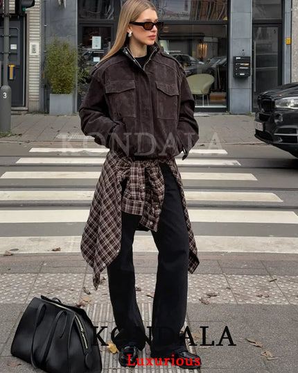 Women's Chic Faux Suede Jacket