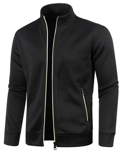 Men's Long Sleeve Zipper Knit Sweater Jacket - Various Colors