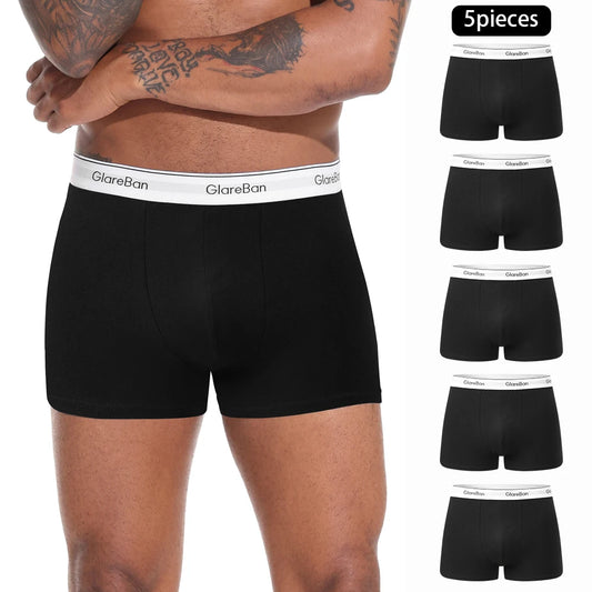 5-Pack Men’s Cotton Boxer Briefs – Comfortable, Breathable Men's Underwear Set