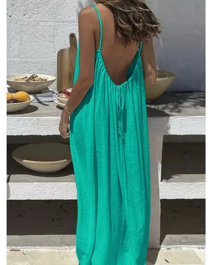 Women's Strapless Backless Long Loose Fit Maxi Dress