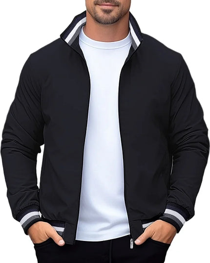 Men's Stand Collar Coat – Lightweight & Waterproof