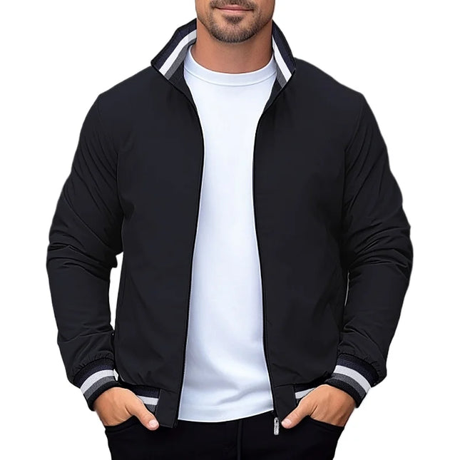 Men's Stand Collar Coat – Lightweight & Waterproof