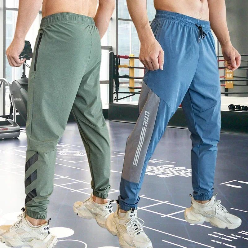 Men's Sweatpants with Elastic Waist, Zipper Pockets