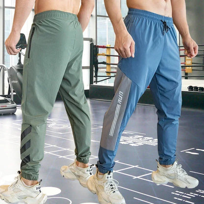 Men's Sweatpants with Elastic Waist, Zipper Pockets