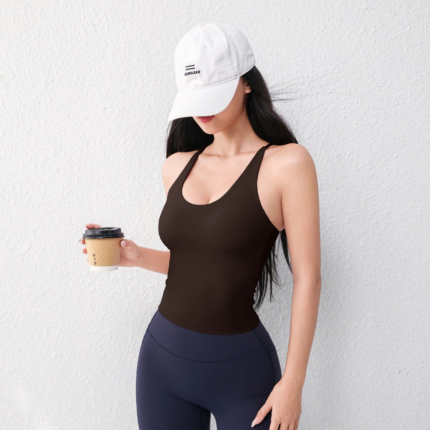 Women's U-Neck Sport's Vest with Chest Padding and Breathable Fabric