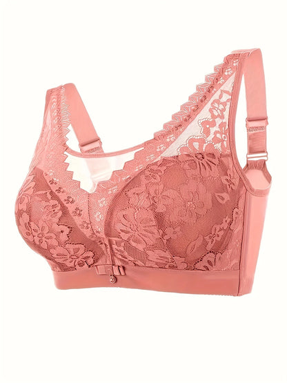 Women's Thin-Style No Steel Ring Lace Bra – Seamless, Lightweight, and Upper Support for Comfort