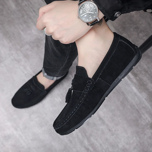 Men's Slip-On Flat Loafers - Comfortable Dress Shoes for Men