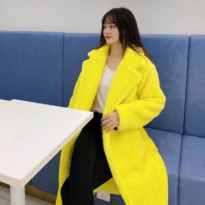 Women's Casual Loose Fit Faux Fur Coat – Thick, Warm, and Luxuriously Cozy Jacket