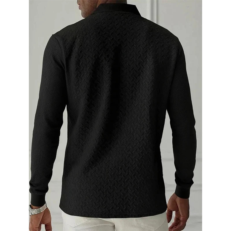 Men's Long Sleeve Button-Up Sweater - Stylish, Comfortable Knit