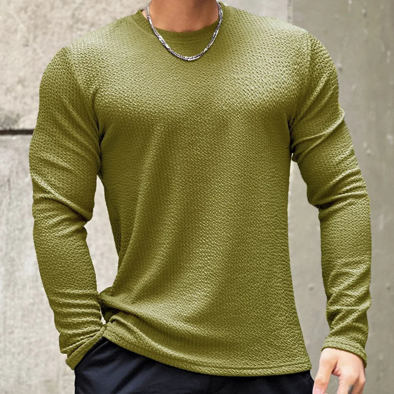 Men's Casual Oversized Long Sleeve Sweater
