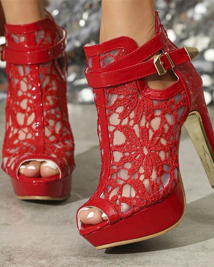 Women's Mesh Stiletto High Heels
