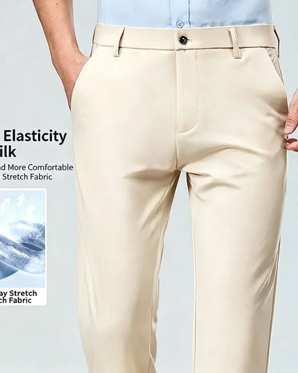 Men’s Casual Stretch Straight-Leg Pants