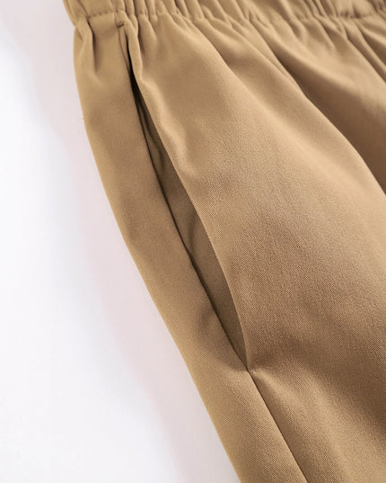 Women's Relaxed Fit Cargo Pants with Elastic Waist and Multiple Pockets