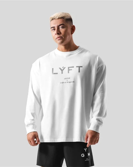 LYFT Japan & UK Print Long Sleeve 100% Cotton Gym & Casual Fit Sweater