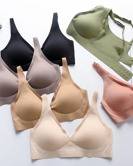 Women's Seamless Wireless Push-Up Bra with Padded Support
