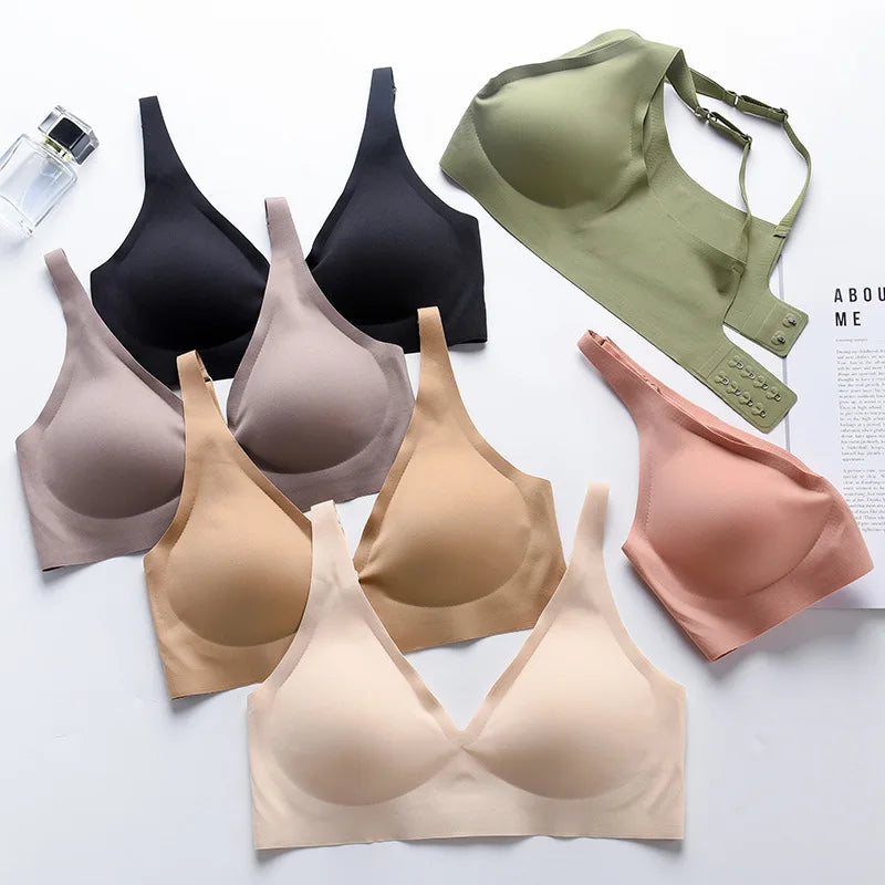 Women's Seamless Wireless Push-Up Bra with Padded Support
