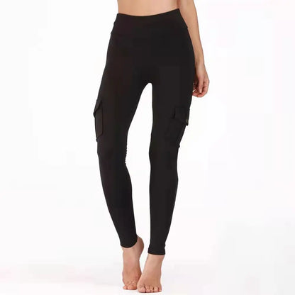 Women's High-Waist Skinny Stretch  Leggings With Side Pockets