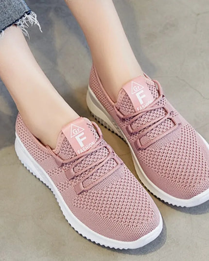 Women's Lightweight Breathable Mesh Running Shoes with Soft Bottom Comfort