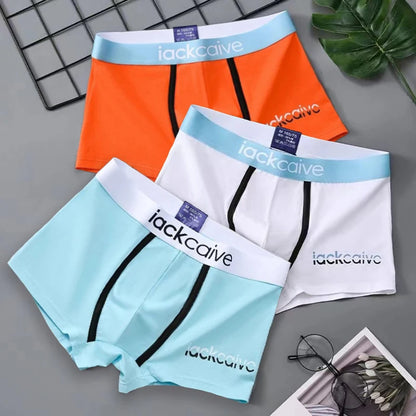 3-Pack Men's Cotton Boxer Briefs - Breathable & Comfortable - Mixed Colors