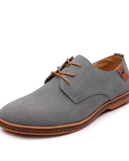 Men's Casual Faux Suede Lace-Up Shoes - Various Colors