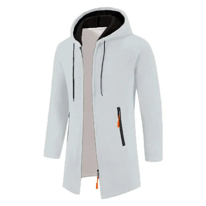 Men's Thick Warm Fleece Zipper Hoodie Casual Long Sleeve Coat