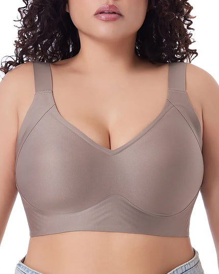 Seamless Wireless Push-Up Bra for Women - Plus Size, Thin Cup