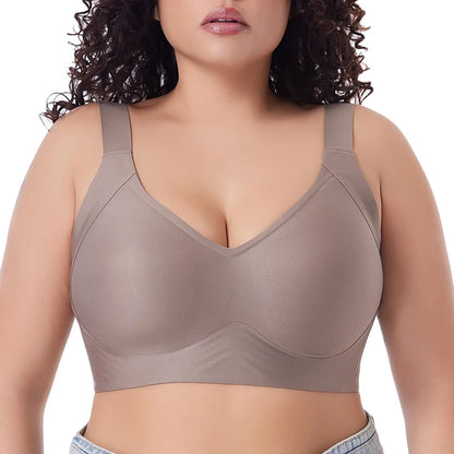 Seamless Wireless Push-Up Bra for Women - Plus Size, Thin Cup