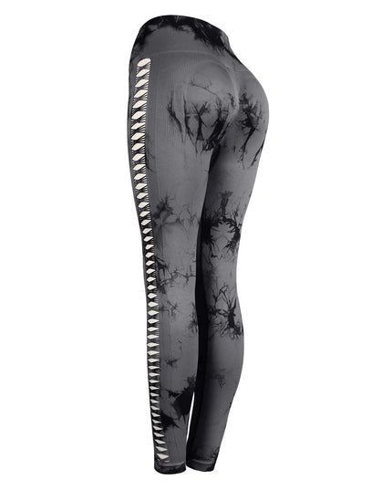 Women's High Waist Seamless Leggings with Side Hollow Design