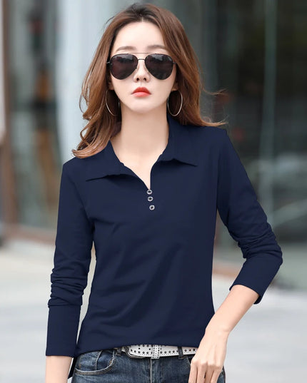 Women's Casual Polo T-Shirt - Relaxed Fit