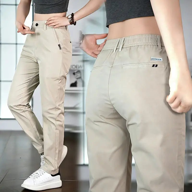 Men's Straight-Leg Slim Fit Breathable Casual Pants