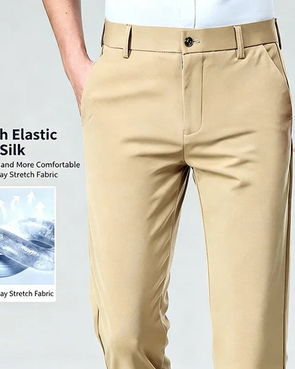 Men’s Casual Stretch Straight-Leg Pants