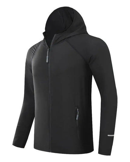 Men's Lightweight Quick-Dry Breathable Hooded Running Jacket