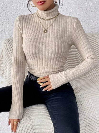Women's  Long Sleeve Slim Fit Turtleneck Sweater