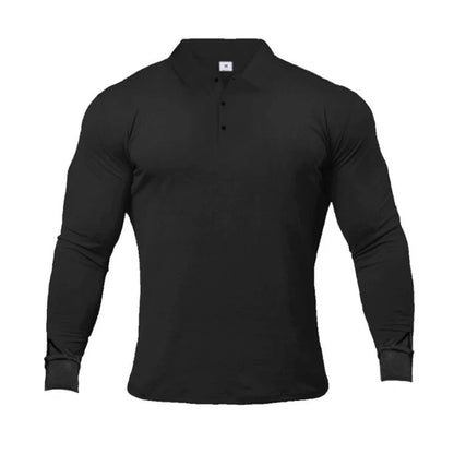 Mens Slim Fit Long Sleeve Polo Sweater – Breathable Cotton for Comfortable Style