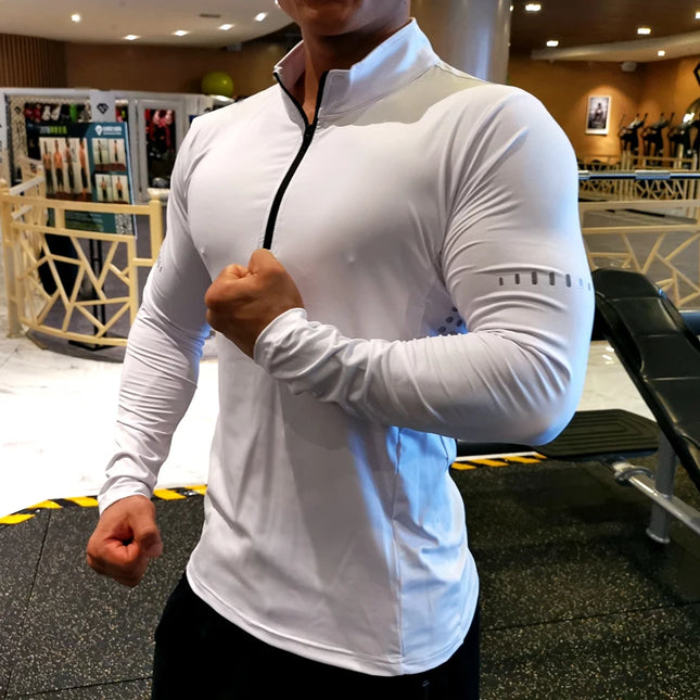 Men's Athletic Long Sleeve Compression Sweater