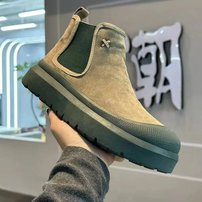 Men's Vintage Faux Suede High-Top Boots