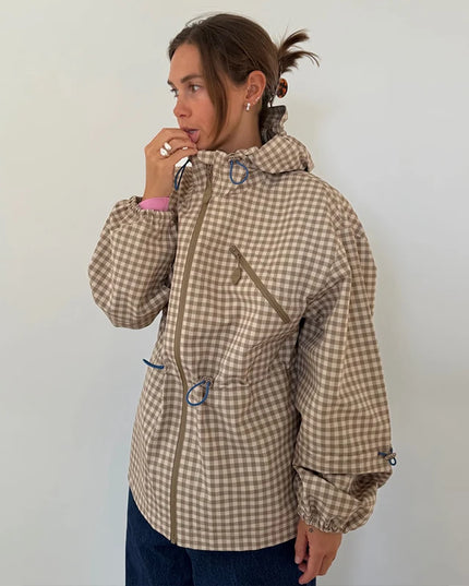 Women's Oversized Casual Jacket with Drawstring Waist