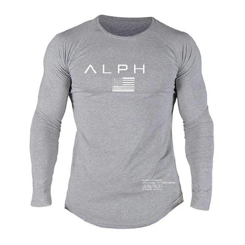 Men's Alph Fitness Cotton Casual Long Sleeve Sweater
