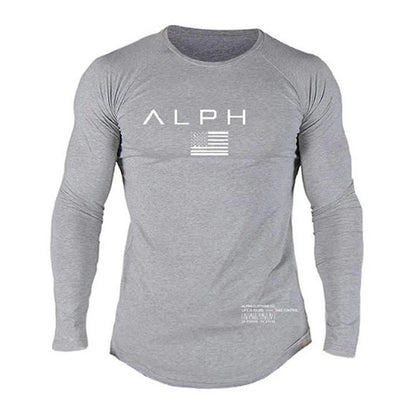Men's Alph Fitness Cotton Casual Long Sleeve Sweater