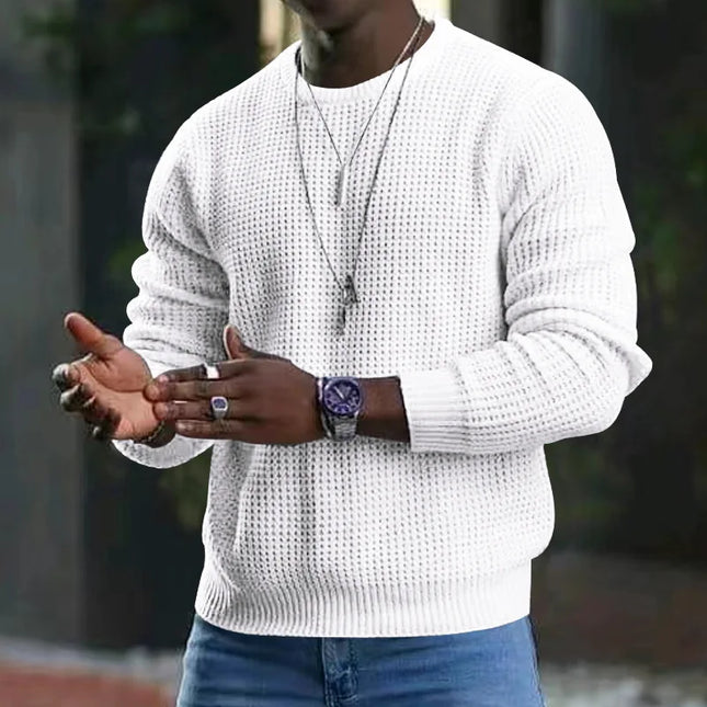 Men’s Long-Sleeve Crewneck Pullover Sweater